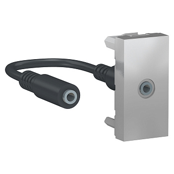 SE Unica Modular Алюминий Розетка Minijack, 1 модуль NU343330