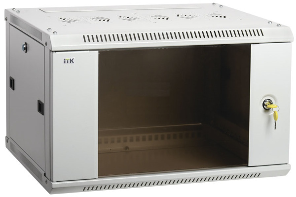 Купить IEK LINEA W ITK Шкаф LINEA W 18U 600x600 мм дверь стекло, RAL7035 LWR3-18U66-GF