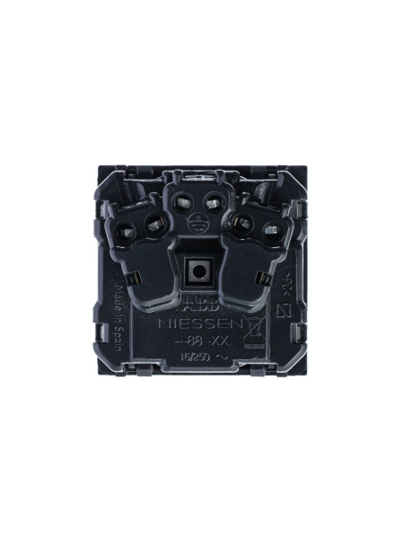 Купить ABB NIE Zenit Серебро Розетка с/з с защитными шторками, винт. зажим, 2 мод 2CLA228800N1301