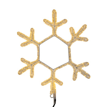 NEON-NIGHT Фигура "Снежинка" цвет ТЕПЛЫЙ БЕЛЫЙ, размер 45*38 см 501-212