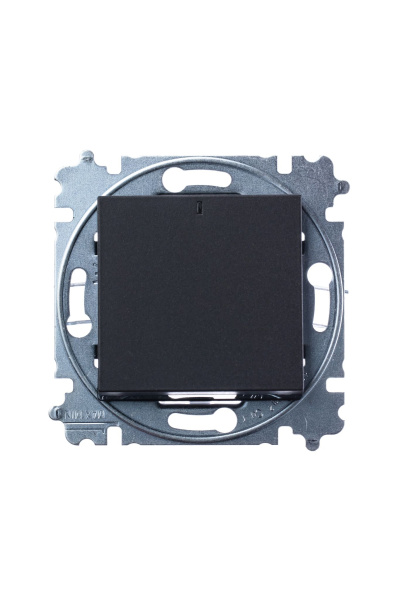 Купить ABB EPJ Levit антрацит / дымчатый чёрный Переключатель 1-кл, с ориент, подсветкой 2CHH590646A6063