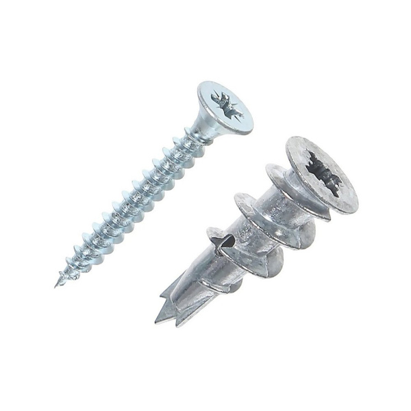 Tech-Krep Анкер (дюбель) DRIVA METAL с шурупом (4 шт) - пакет 102949