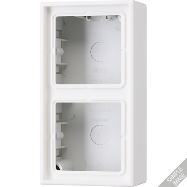 JUNG LS 990 Бежевая Коробка для накладного монтажа 2 ная LS582AW