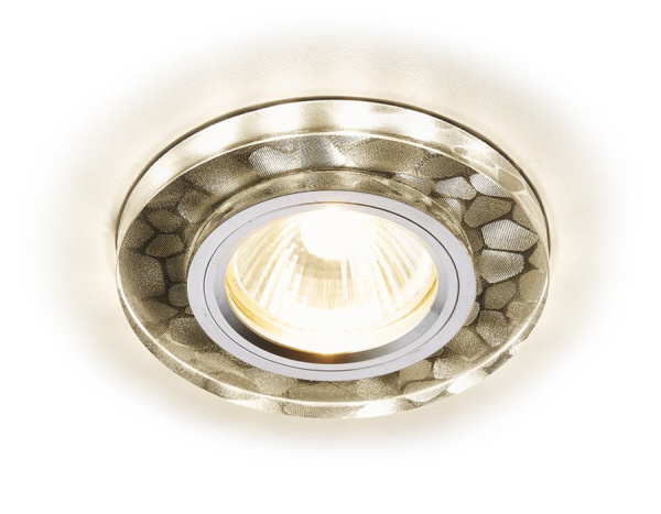 Ambrella Встраиваемый точечный светильник со светодиодной лентой S222 W/CH/WA белый/серебро/MR16+3W(LED WARM)