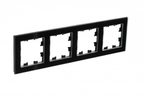 Systeme Electric AtlasDesign Nature Стекло черный Рамка 4-ая