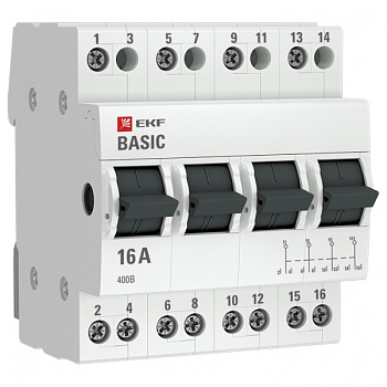 EKF Basic Трехпозиционный переключатель 4P 16А tps-4-16