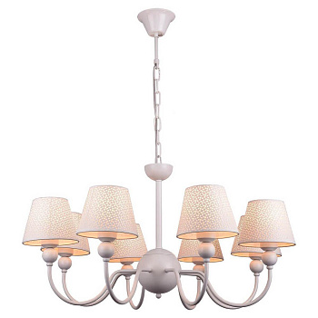 Lussole LGO Металл Белый /  Ткань Люстра E27 40W LSP-8033