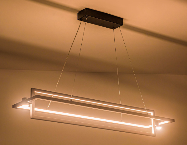 Купить Ambrella Светильник подвесной светодиодный FL5737/2+2 BK черный 45W 3000K/4200K/6400K 900*220*1300 (без ПДУ)