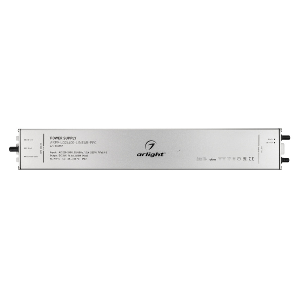 Купить Arlight Блок питания ARPV-LG24400-LINEAR-PFC (24V, 16.6A, 400W) (IP67 Металл, 5 лет) 036957