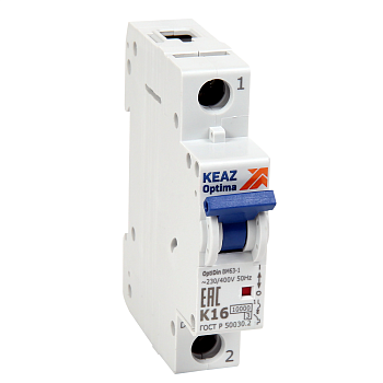 КЭАЗ OptiDin BM63 Автоматический выключатель 1P 3A Z 10кА AC (BM63-1Z3-10-УХЛ3) 262540