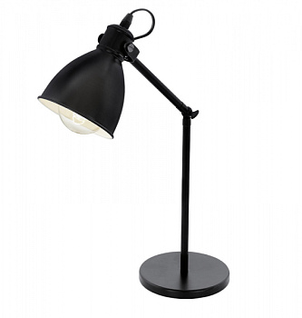 Eglo 49469 Настольная лампа PRIDDY, 1х40W (E27), H425, сталь, черный