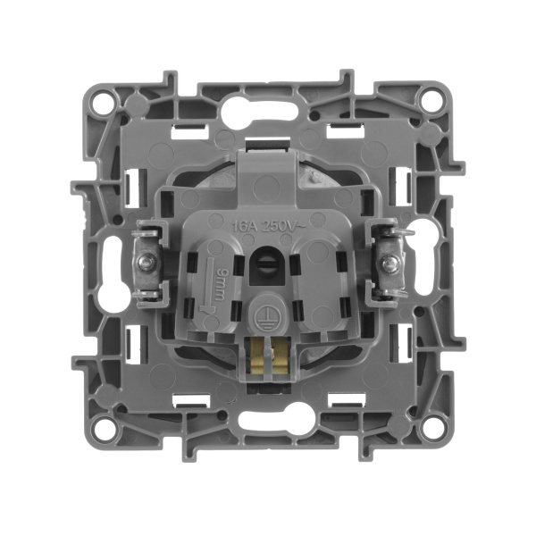 Купить Legrand Etika Антрацит Розетка с/з, винт. клеммы, 16А, 250 В 672621