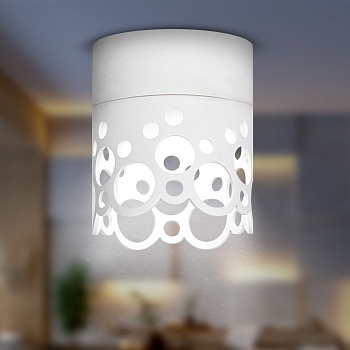 ЭРА Светильник настенно-потолочный спот OL49 WH GX53 IP20 белый