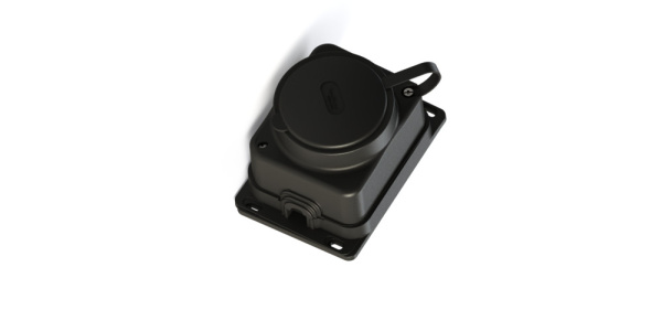 Systeme Electric MultiSet Черная Розетка 2К+З открытой установки каучуковая 16А/250В IP44