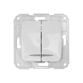 DEA Выключатель 2кл (инд) с/у 10А мех. Бел KRANZ KR-78-0203