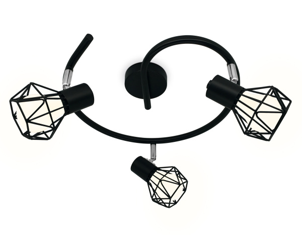 Ambrella Настенно-потолочный спот в стиле лофт TR8624/3 BK/CH черный/хром E27*3 max 40W D330*175