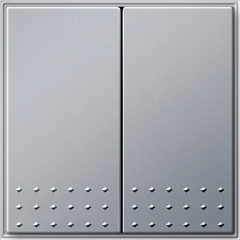 Gira TX-44 Алюминий Выключатель 2-клавишный нажимной (клавиши с самовозвратом) 012565