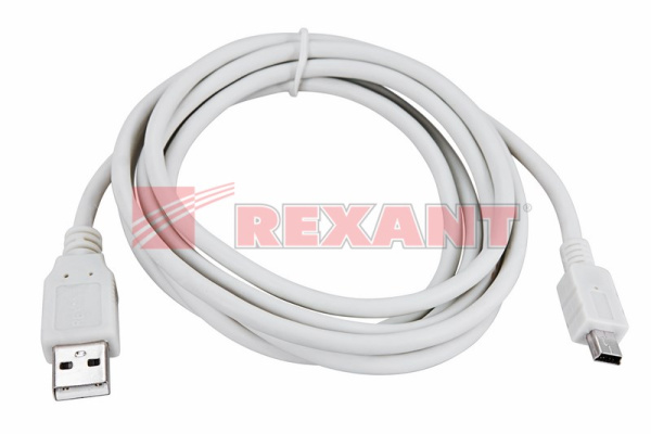 Купить Шнур mini USB (male) - USB-A (male) 1.8M Rexant 18-1134