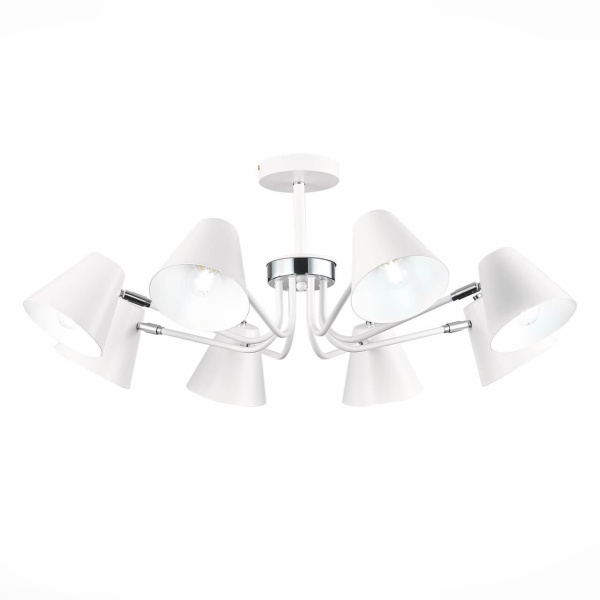 Купить Evoluce SLE106702-08 Светильник потолочный Белый,Хром/Белый E27 8*60W