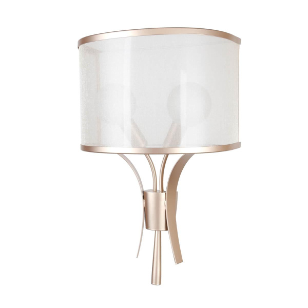 Купить Favourite настенный светильник каркас цвета античное золото, плафоны из белой органзы 2551-2W