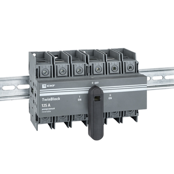 Купить Рубильник 125A 3P реверсивный c рукояткой для прямой установки TwinBlock EKF