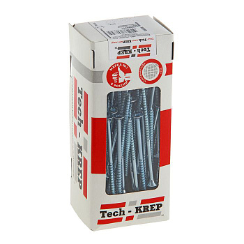Tech-Krep Саморезы универсальные  130х6,0 мм (50 шт)  оцинкованные - коробка с ок. Tech-Kr 102215