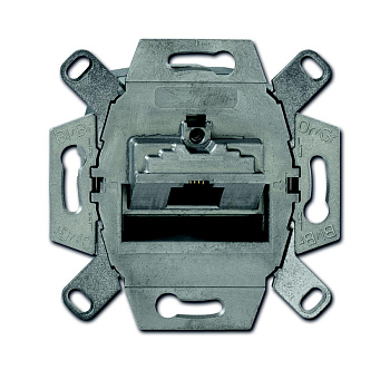 ABB BJE Мех Компьютерная/телефон.розетка 1-пост.UAE, 8 полюсов, RJ45, кат.6е, 500 МГц 2CKA000230A0410