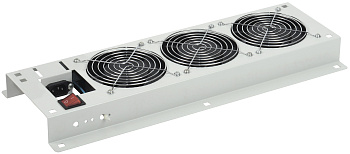 IEK ITK Вентиляторная панель с выключателем 3 модуля серая FM35-31M