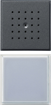 Gira TX-44 Антрацит Вызывная станция (аудио) для скрытого монтажа, на 1 абонента, белая подсветка 126067