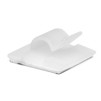 DKC Клипса самоклеящаяся для кругл.кабеля диаметром 5мм, белая 18,5x18,5