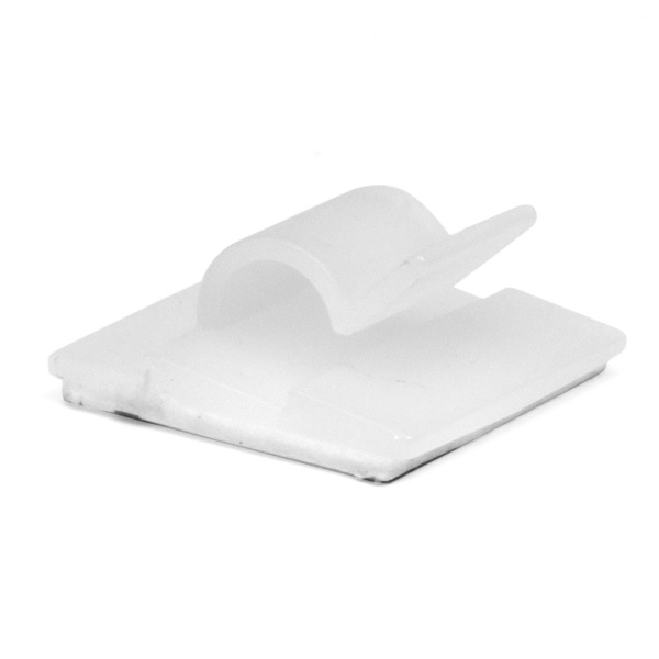 DKC Клипса самоклеящаяся для кругл.кабеля диаметром 16мм, белая 25x25