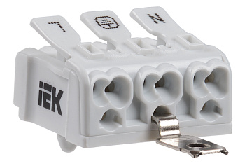 IEK Клемма пружинная соединительная КСПнз3-L+N+PE