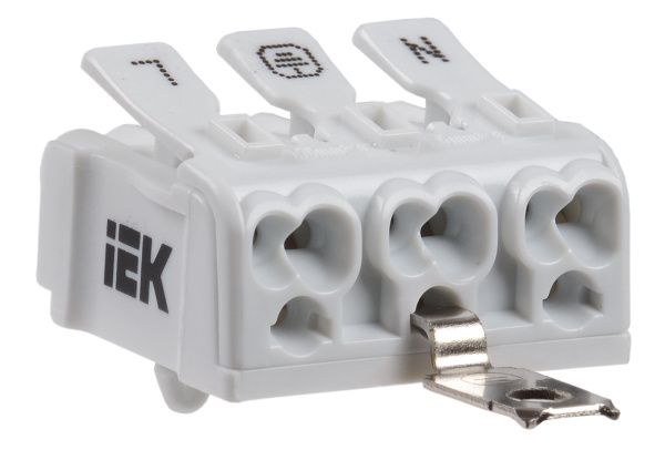 IEK Клемма пружинная соединительная КСПнз3-L+N+PE