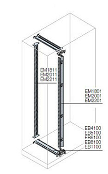 ABB IS2 Стойка задняя для каб.секции H=2000мм EM2011
