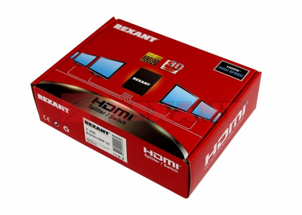 Купить Делитель HDMI 1x3 Rexant 17-6900