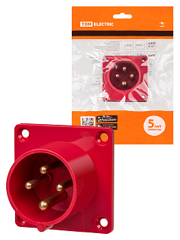 TDM Вилка 614 скрытая 3Р+РЕ 16А 380В IP44 SQ0607-0002