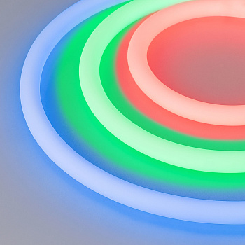 Arlight Лента герметичная MOONLIGHT-TOP-G280-D18mm 24V RGB 360deg (13 W/m, IP65, 3838, 5m, wire x1) (Прямой вывод кабеля) 038762