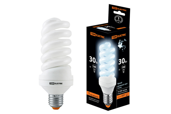 TDM Лампа энергосберегающая КЛЛ-FS-30 Вт-4000 К–Е27 (60х161 мм) SQ0323-0020