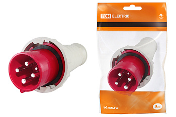 TDM Вилка 034 3Р+РЕ 63А 380В IP54 SQ0601-0007
