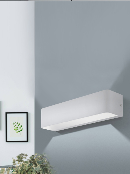 Купить Eglo 98423 Cветодиодный бра SANIA 4, 12W(LED), 1400lm, L365, H80, А90, алюминий, белый