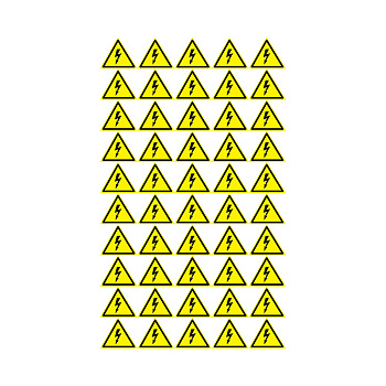 Наклейка знак электробезопасности «Опасность поражения электротоком» 25х25х25 мм 100 шт. Rexant 56-0006-1