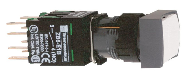 Купить SE XB6 Кнопка с возвратом белая квадратная, 16мм XB6DA11B