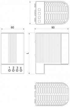 SE Sarel Нагреватель резистивный 90ВТ 110-230В NSYCR100WU2C