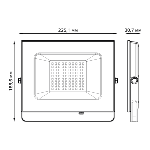 Купить Gauss Прожектор Elementary 70W 7150lm 3000К 175-265V IP65 черный LED 613527170