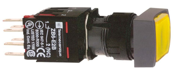 Купить SE Квадратная кнопка с подсветкой желтая XB6DW5B5B