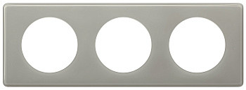Legrand Celiane Серый глянец Рамка 3-я (2+2+2 мод) 066603