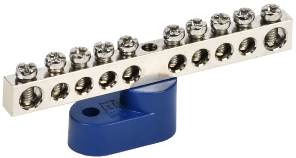 IEK Шина N "ноль" на одном угловом изоляторе Ni ШНИ-6х9-10-У1-С