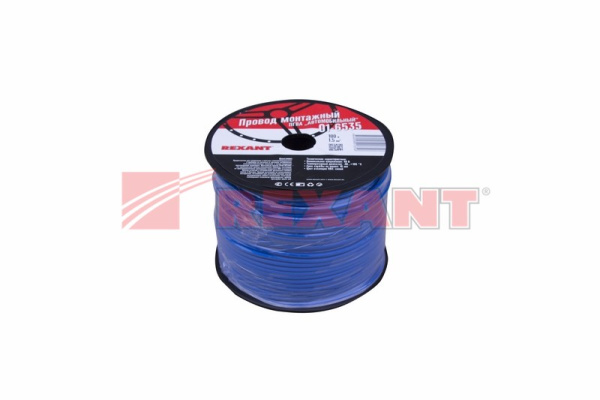 Купить Провод ПГВА 1 х 1.50мм², 100м, СИНИЙ Rexant 01-6535