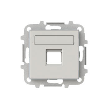 ABB SKY Дюна Накладка для 1-го суппорта/разъёма типа 2017... или 2018..., со шторками и полем для надписи 2CLA851810A6201