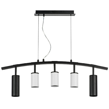 Lightstar LR735872363 Люстра RULLO 5х50W GU10 ЧЕРНЫЙ/БЕЛЫЙ (571735+214436-3+214487-2), шт